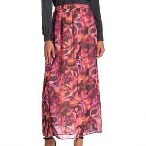 NWT! ECI Long Floral High Waisted Skirt!
